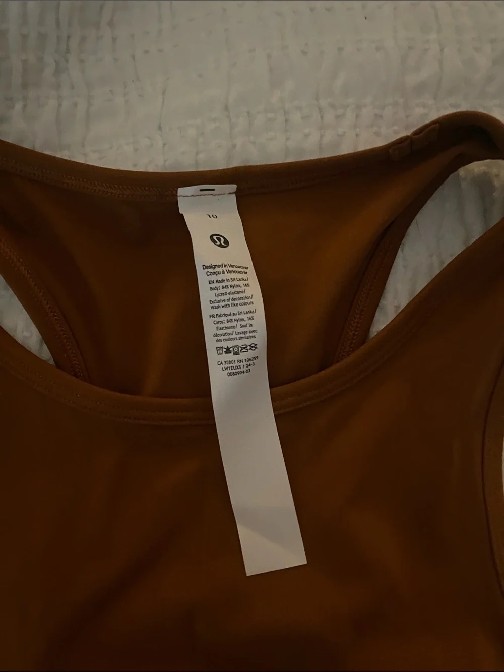 lululemon athletica Brown Racerback Tank Top NWT - Picture 2 of 4